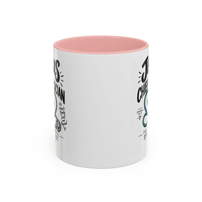 Jesus Is My Chief Physician Accent Coffee Mug – Christian Faith Medical Gift