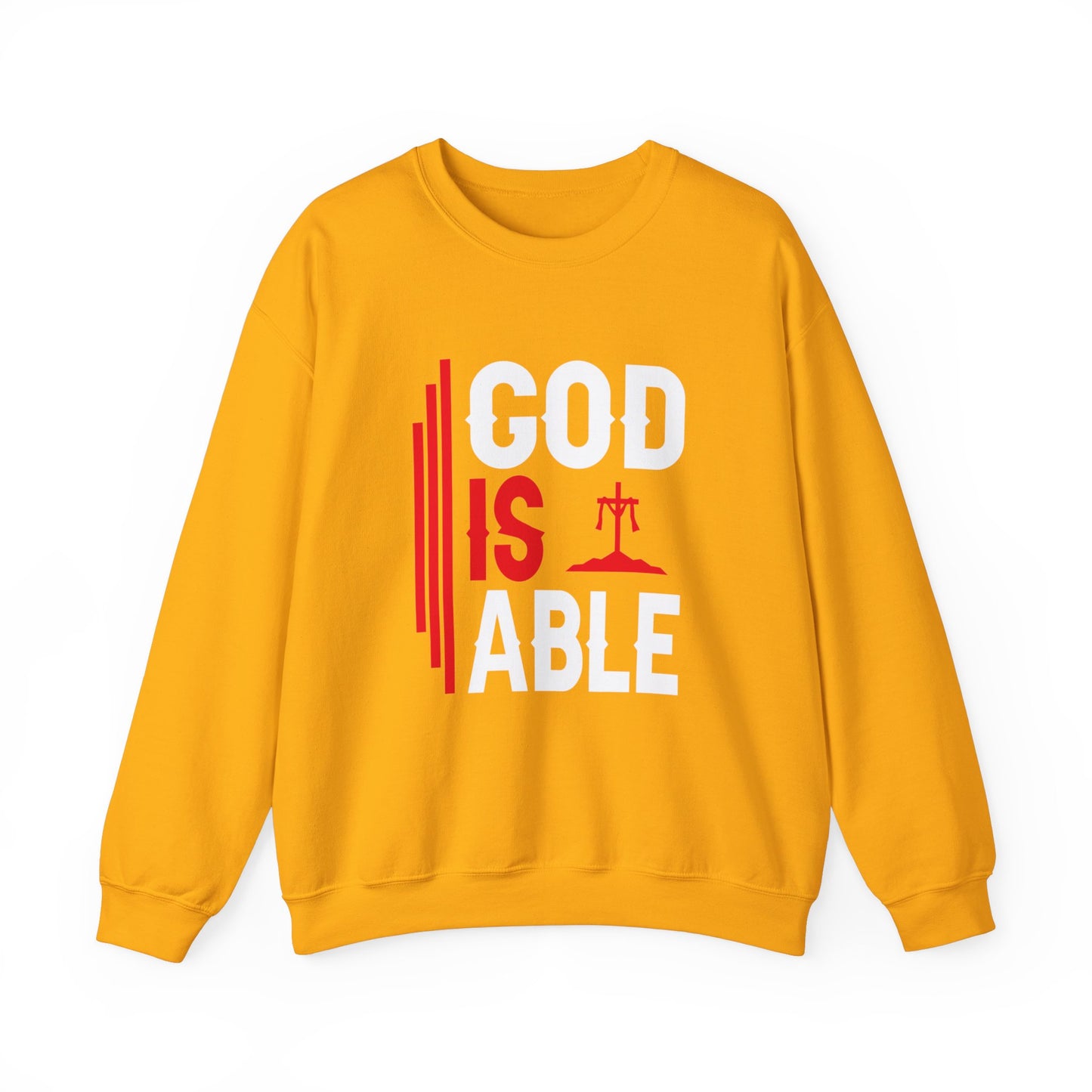 God Is Able  Unisex Heavy Blend™ Crewneck Christian Sweatshirt