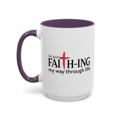 Faith-Inspired Coffee Accent Mug - Motivational Drinkware for Daily Inspiration