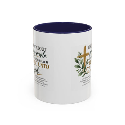 Pleasing Unto God Christian accent coffee mug