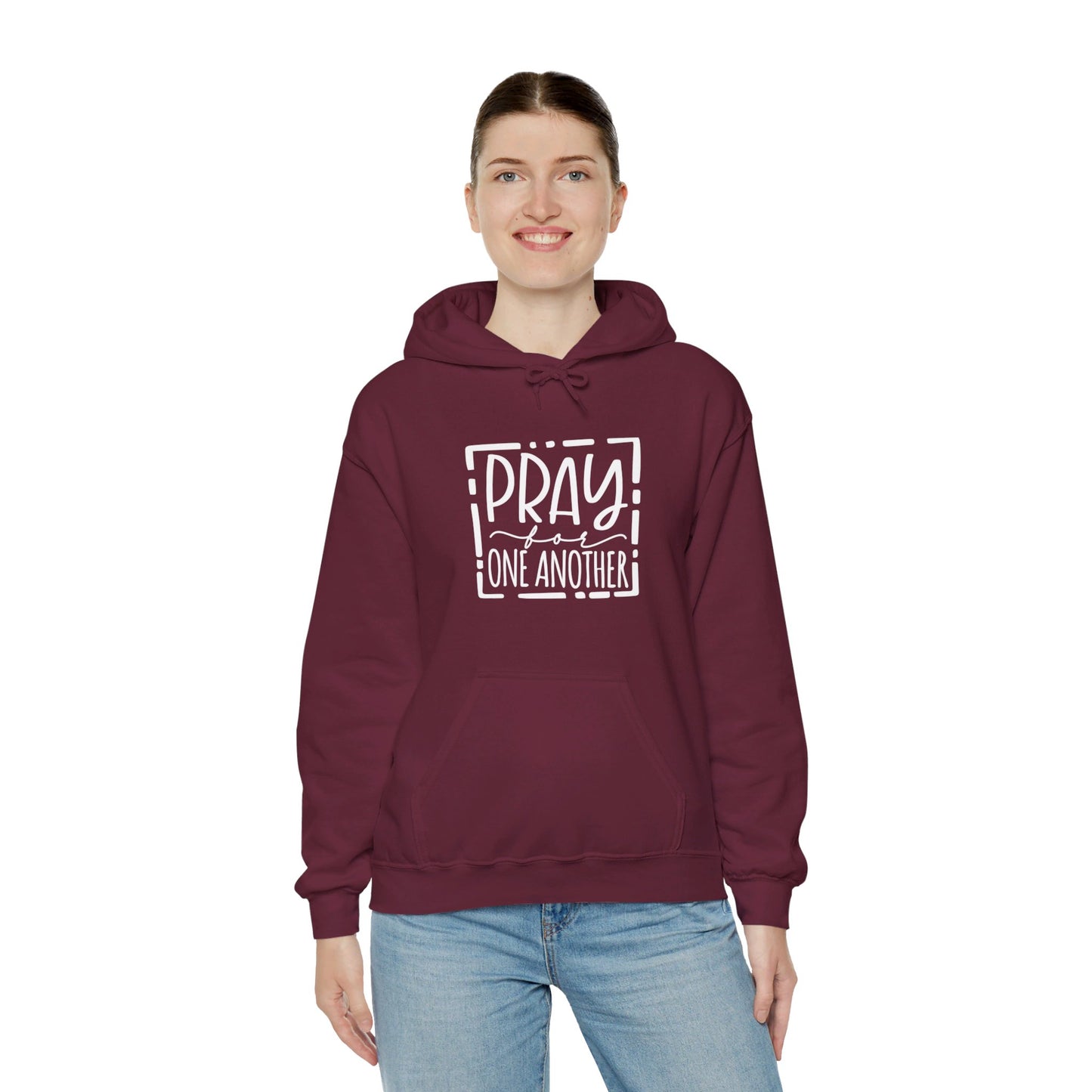 Pray For One Another Don't Quit Unisex Christian Pullover Hooded Sweatshirt