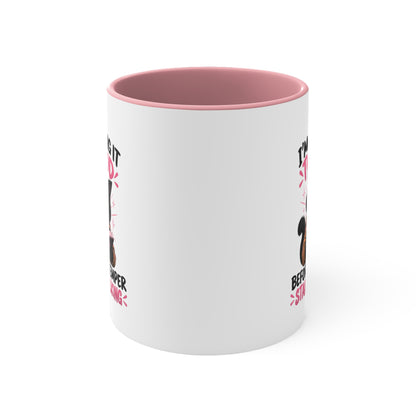 I'm Taking It To God Before My Temper Starts Talking Cat Mug — Funny Faith & Cat Lover Coffee Cup (11oz Accent)