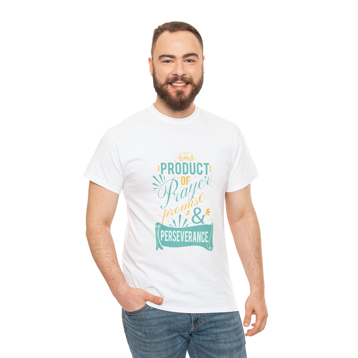 Product Of Prayer Promise & Perseverance Unisex Heavy Cotton Tee