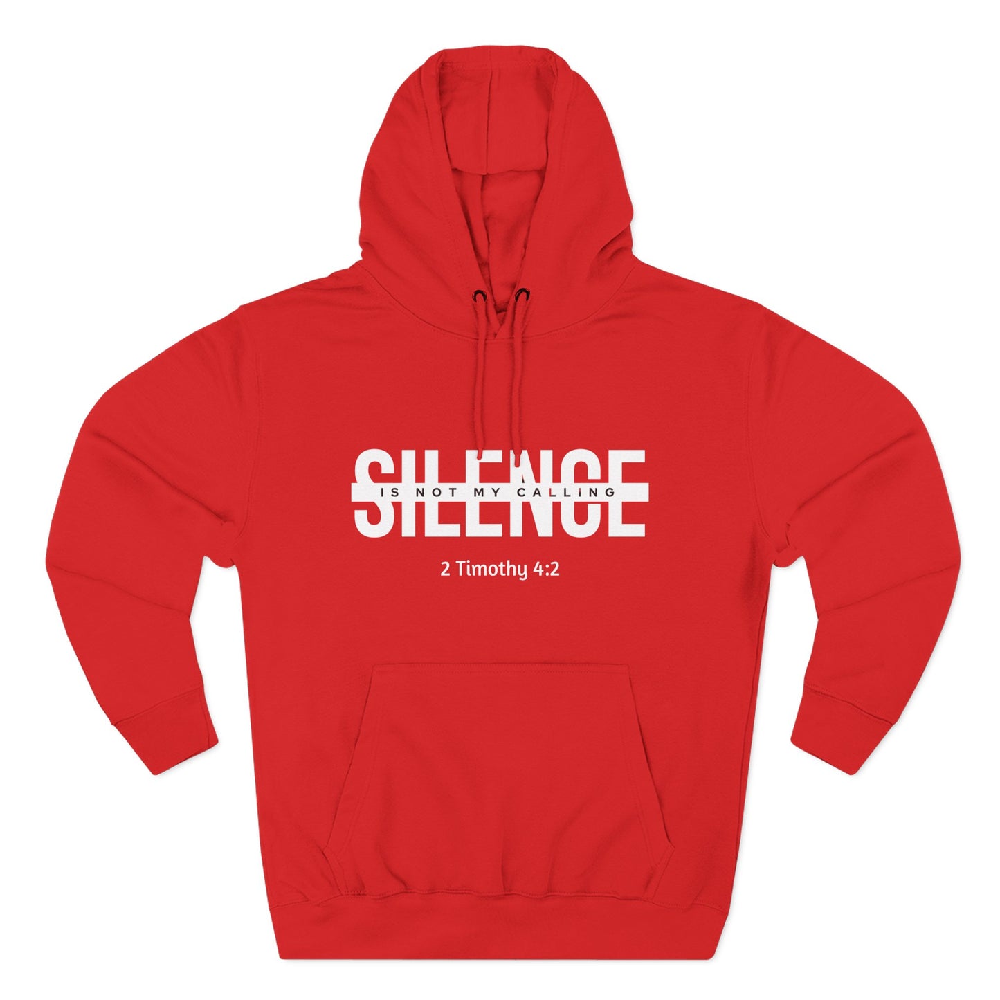 Silence Hoodie - Inspirational Fleece Unisex Pullover, Christian Gift, Motivational Activewear, Cozy Sweatshirt, Scripture Reminder