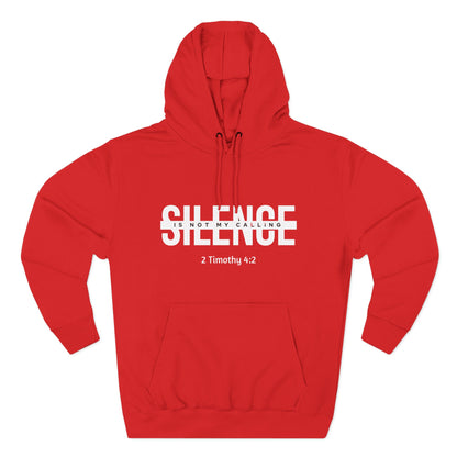 Silence Hoodie - Inspirational Fleece Unisex Pullover, Christian Gift, Motivational Activewear, Cozy Sweatshirt, Scripture Reminder