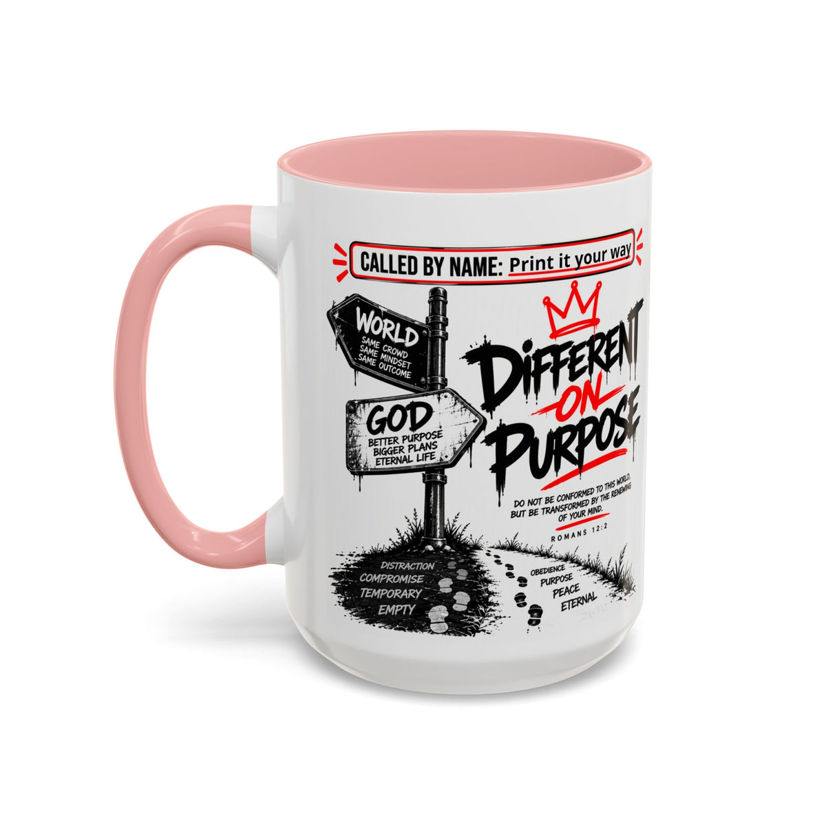 Different On Purpose Personalized Christian Coffee Mug — Called by Name Accent Mug (15oz)