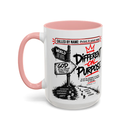Different On Purpose Personalized Christian Coffee Mug — Called by Name Accent Mug (15oz)