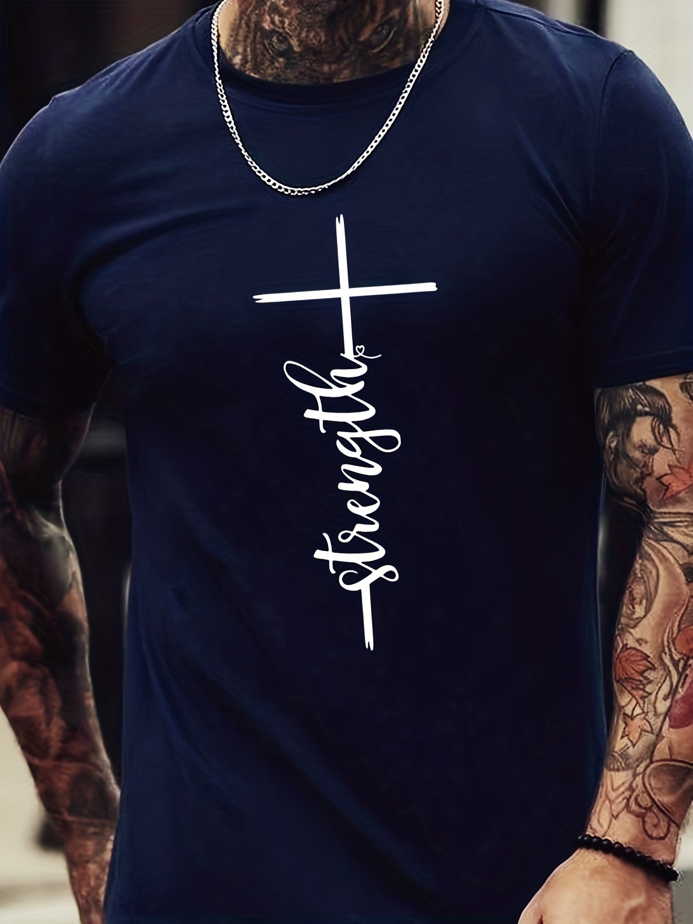 Strength Men's Christian T-Shirt claimedbygoddesigns