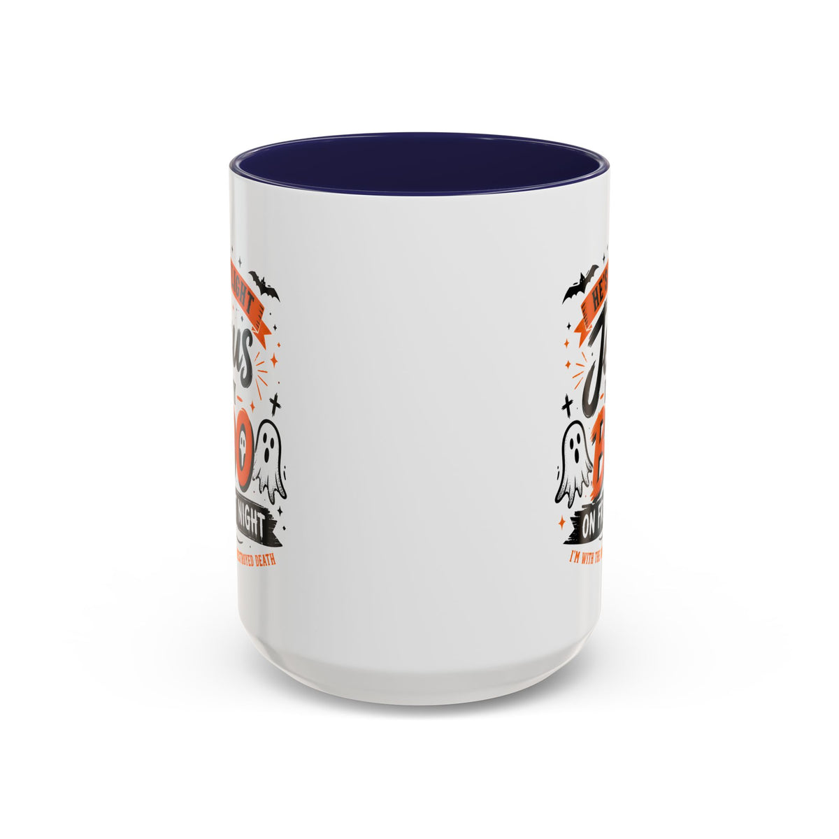 Christian Coffee Mug — "He's My Light, Jesus Is My Boo" Halloween Accent Mug