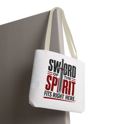 Sword of the Spirit Tote Bag — Christian Faith Inspirational Canvas Tote - ClaimedbyGodDesigns