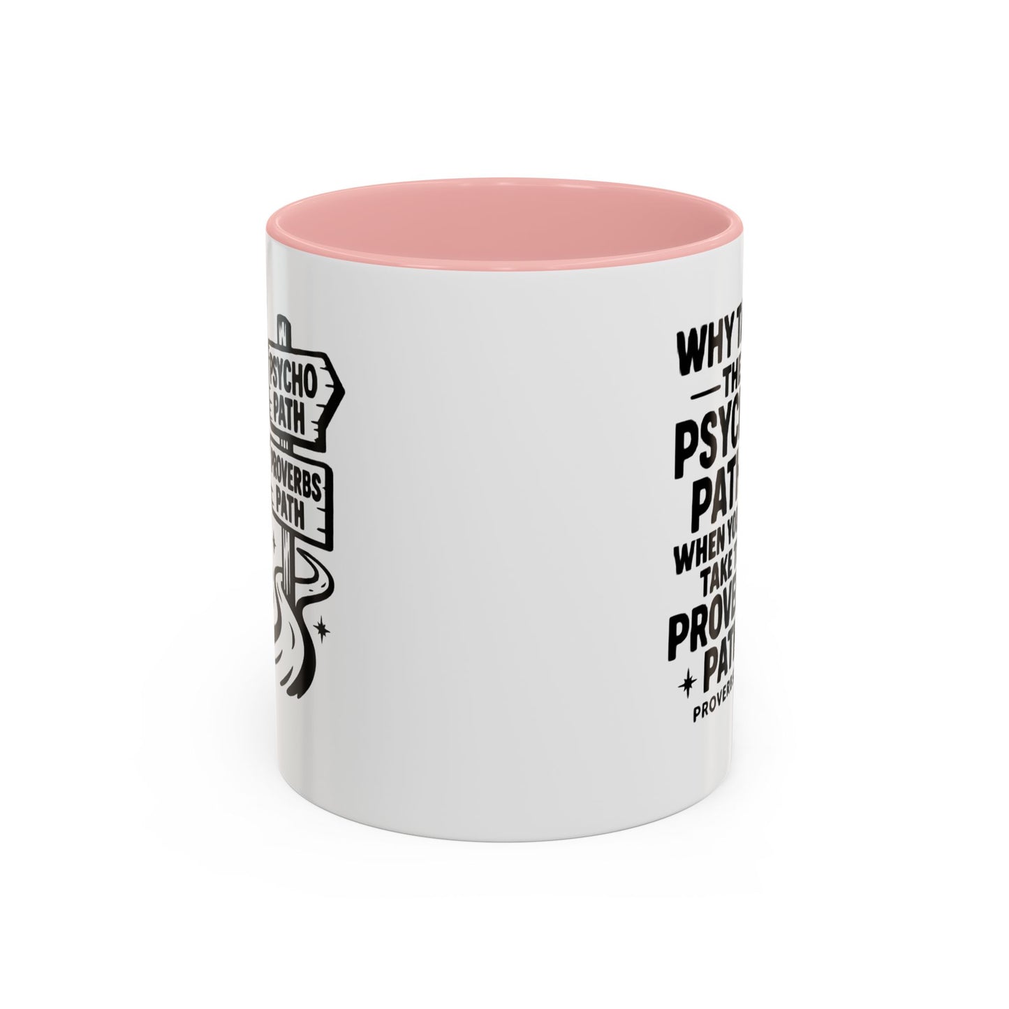 Inspirational Quote Accent Coffee Mug - Perfect Gift for Motivational Moments, Office Desk Essentials, Christian Gifts, Proverbs 3:5-6