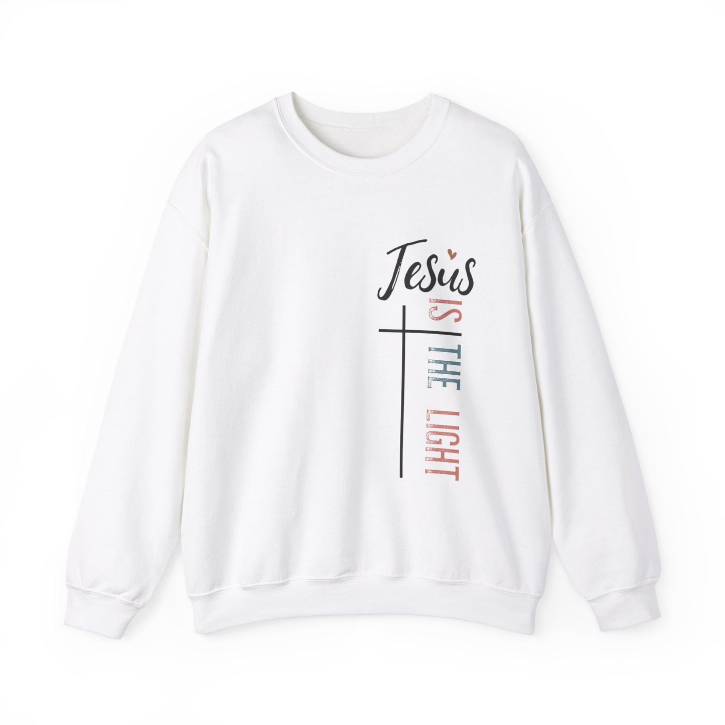 Jesus Is The Light Women's Heavy Blend™ Crewneck Christian Sweatshirt