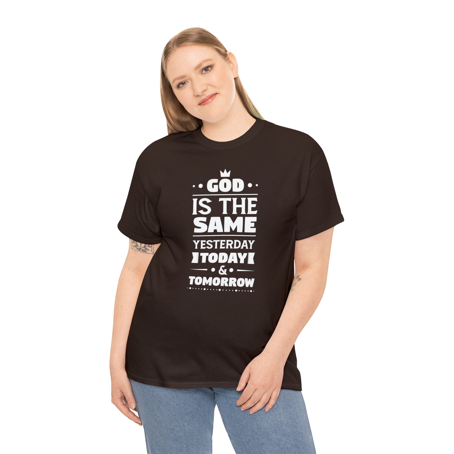 God Is The Same Yesterday Today & Tomorrow Unisex Heavy Cotton Tee