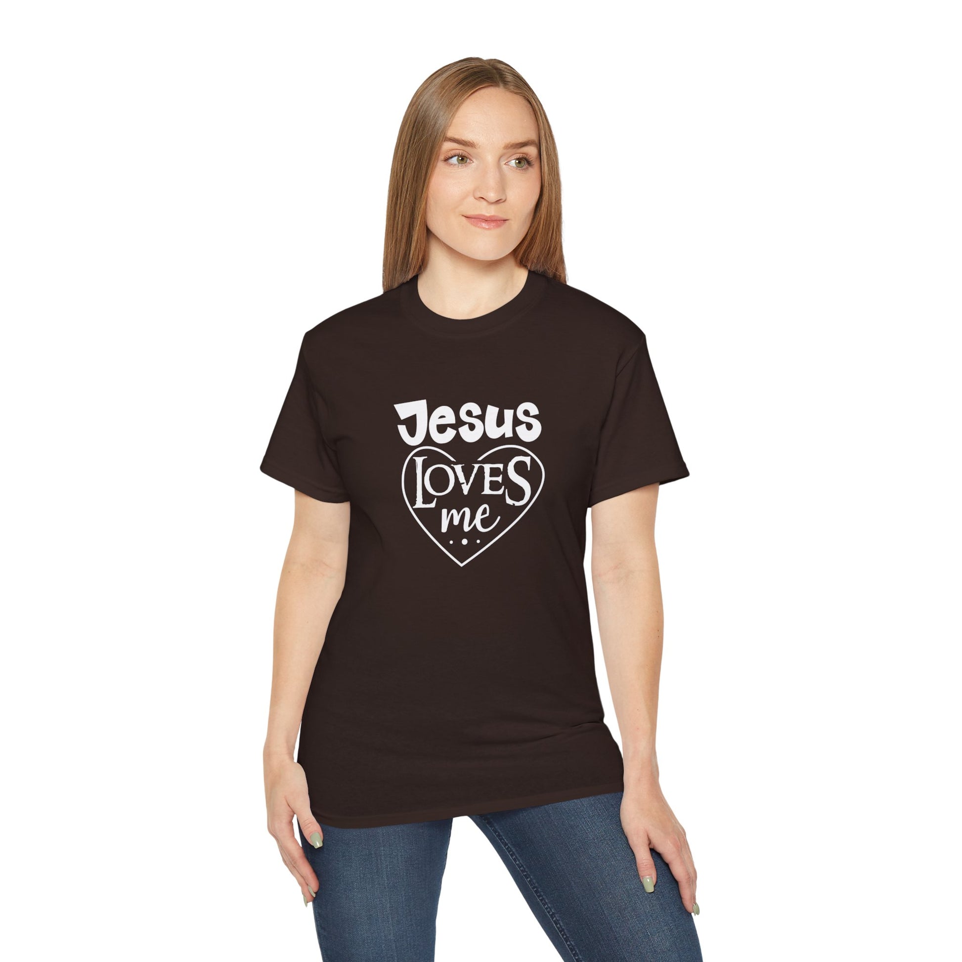 Jesus Loves Me Unisex Christian Ultra Cotton Tee Printify