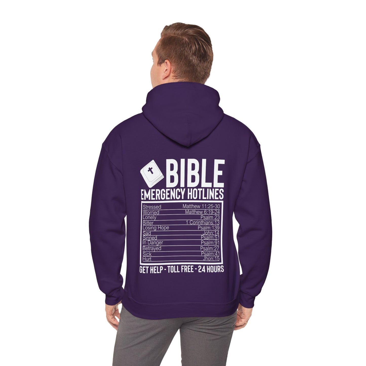 Jesus Is Calling And I Must Go Bible Emergency Numbers Funny  Unisex Christian Hooded Pullover Sweatshirt