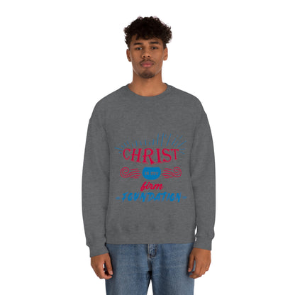 Christ Is My Firm Foundation Unisex Heavy Blend™ Crewneck Sweatshirt