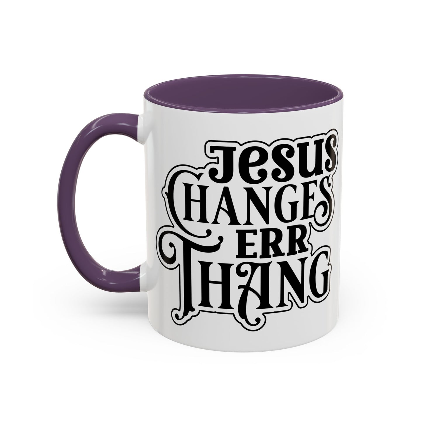 Inspirational Coffee Accent Mug - "He Changes Err Thang" - Perfect for Devotion and Gifts