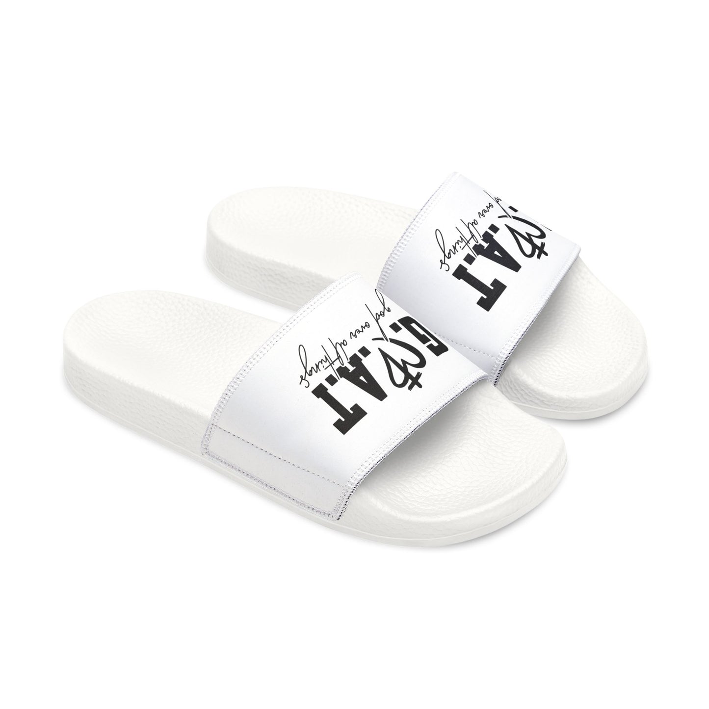 GOAT God Over All Things Men's PU Christian Slide Sandals