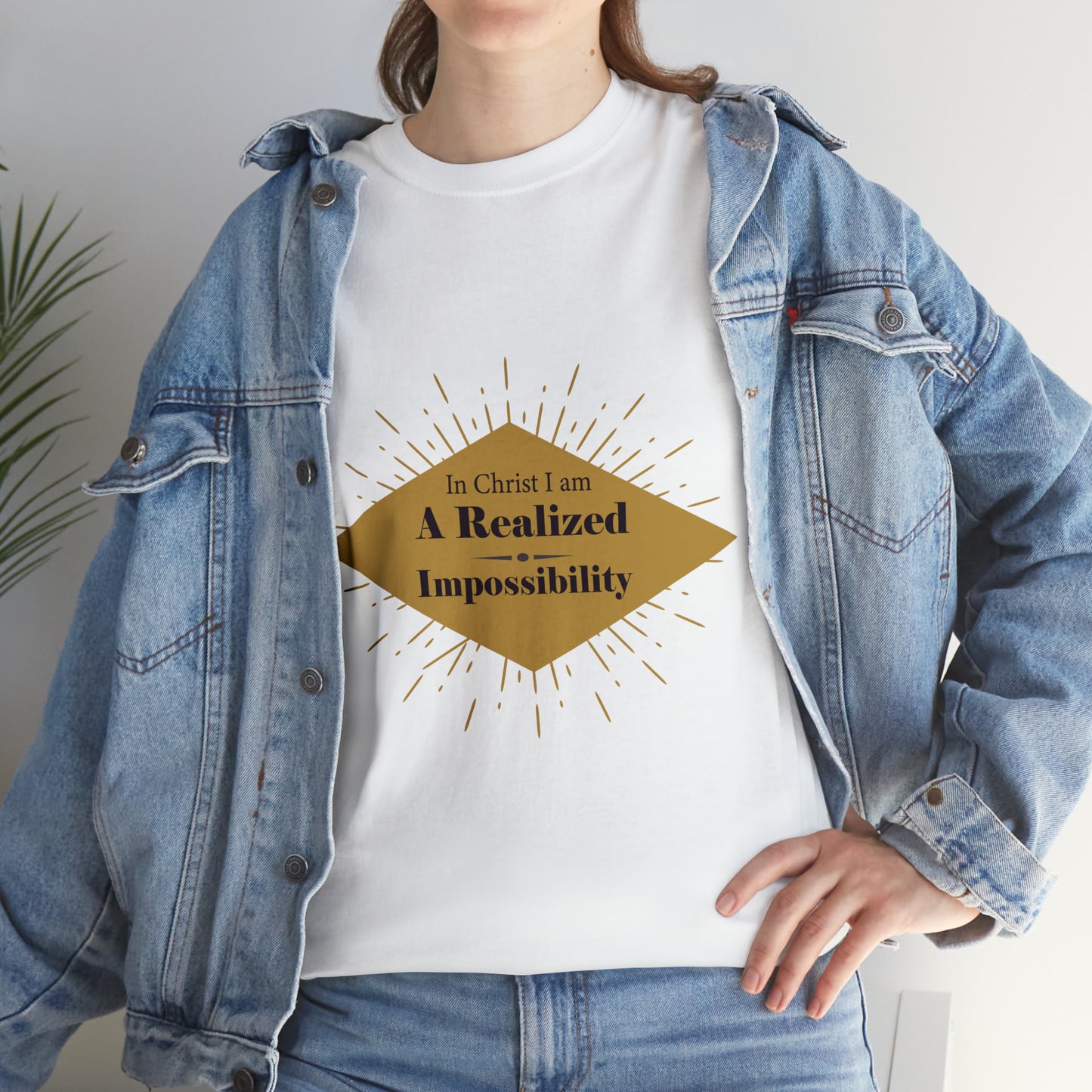 In Christ I Am A Realized Impossibility Unisex Heavy Cotton Tee