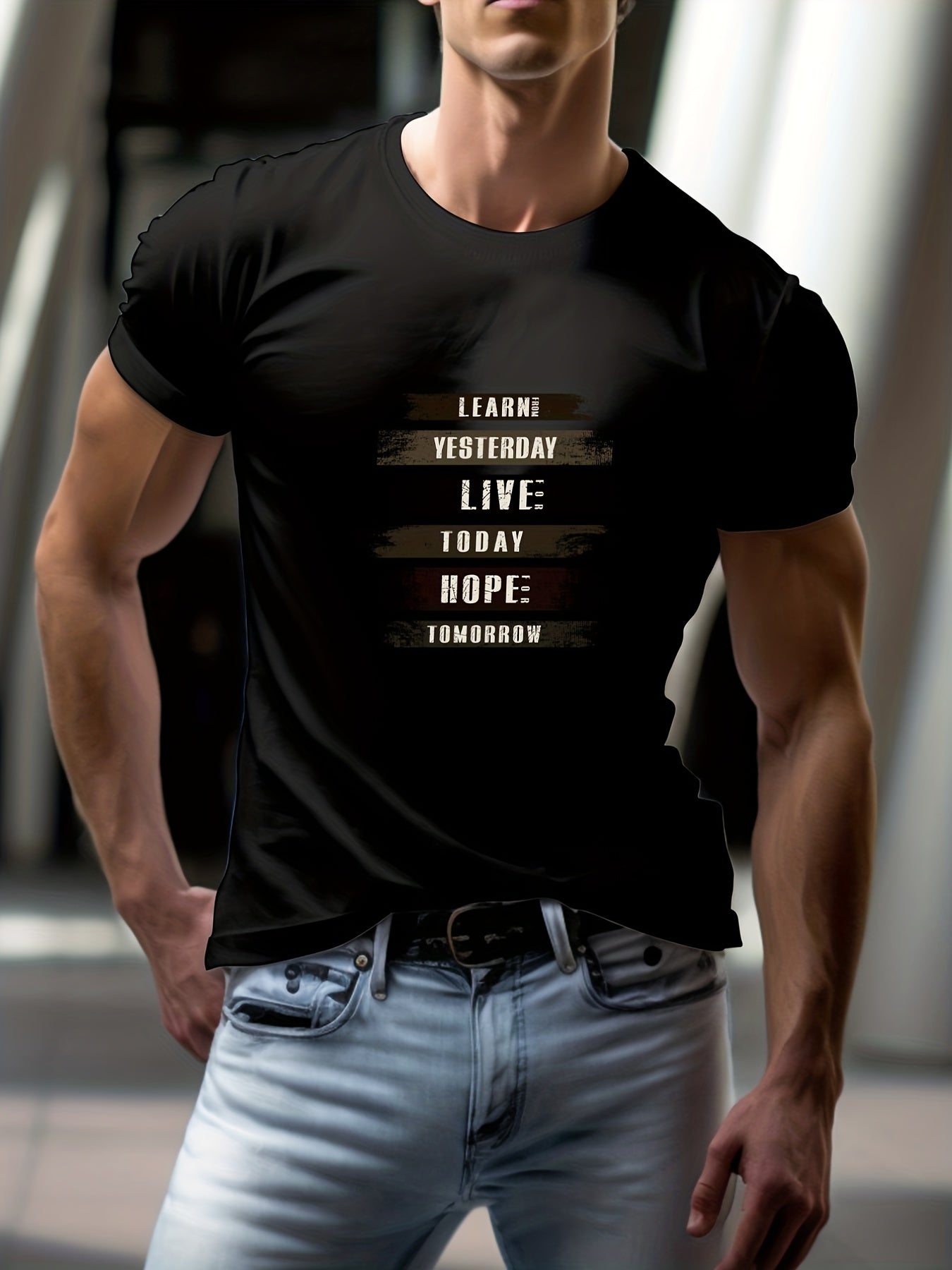 Learn From Yesterday Live For Today Hope For Tomorrow Men's Christian T-shirt claimedbygoddesigns