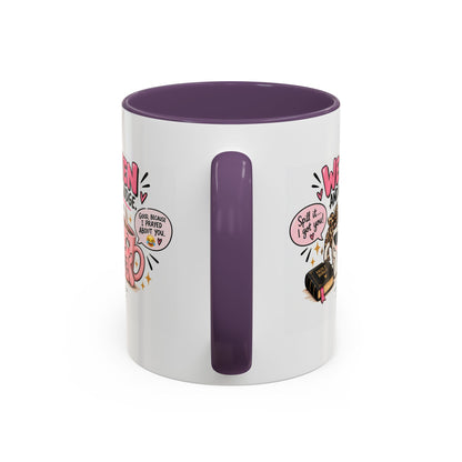 Coffee Mug — "We Listen and We Don't Judge" Inspirational Pink Ceramic Mug (11/15oz)