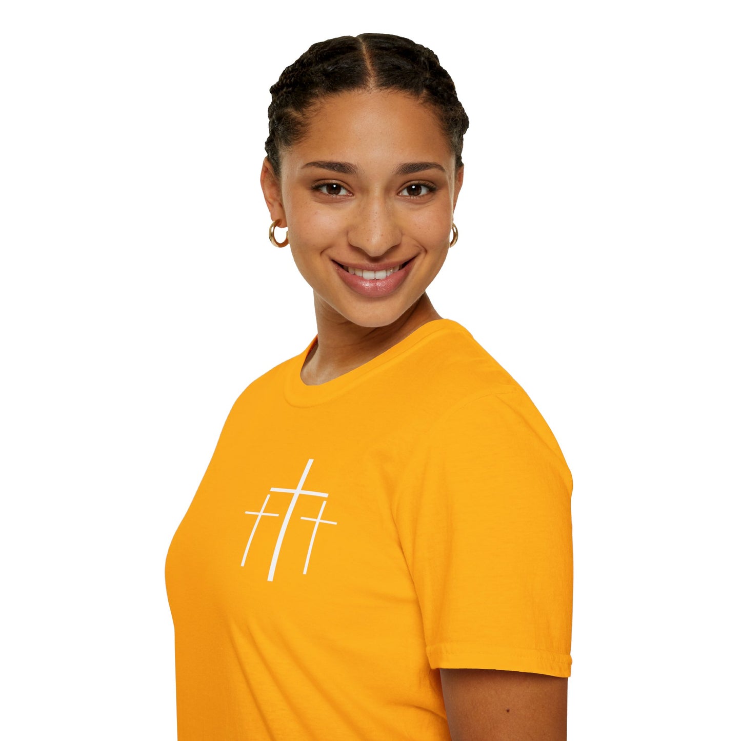 Faith Over Fear 3 Crosses   Christian Unisex T-shirt