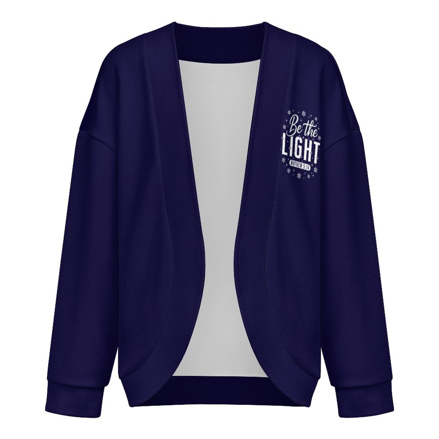 Be The Light Women's Drop Shoulder Cardigan - ClaimedbyGodDesigns