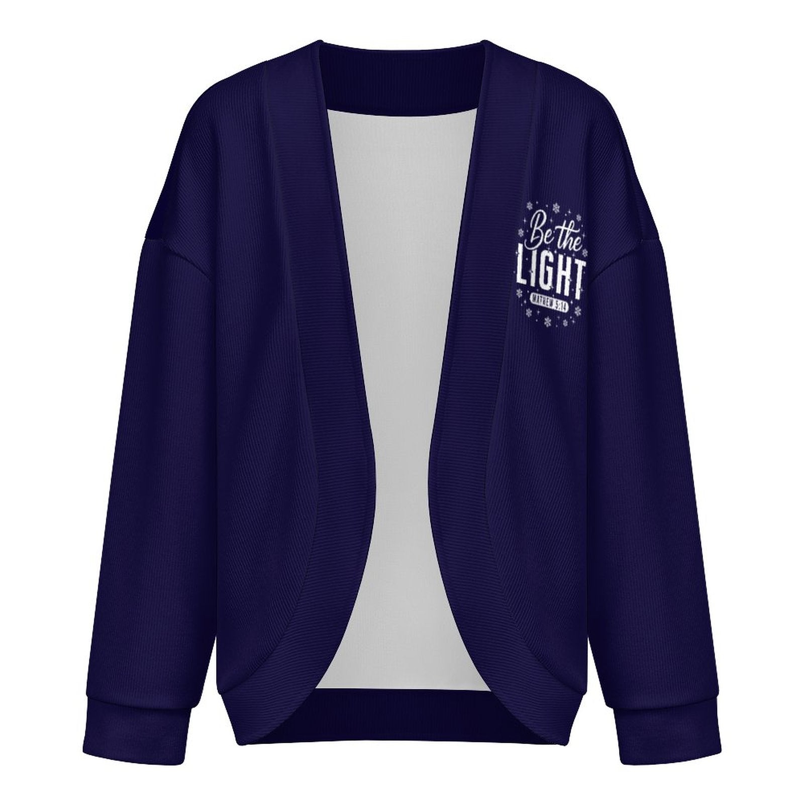 Be The Light Women's Drop Shoulder Cardigan - ClaimedbyGodDesigns