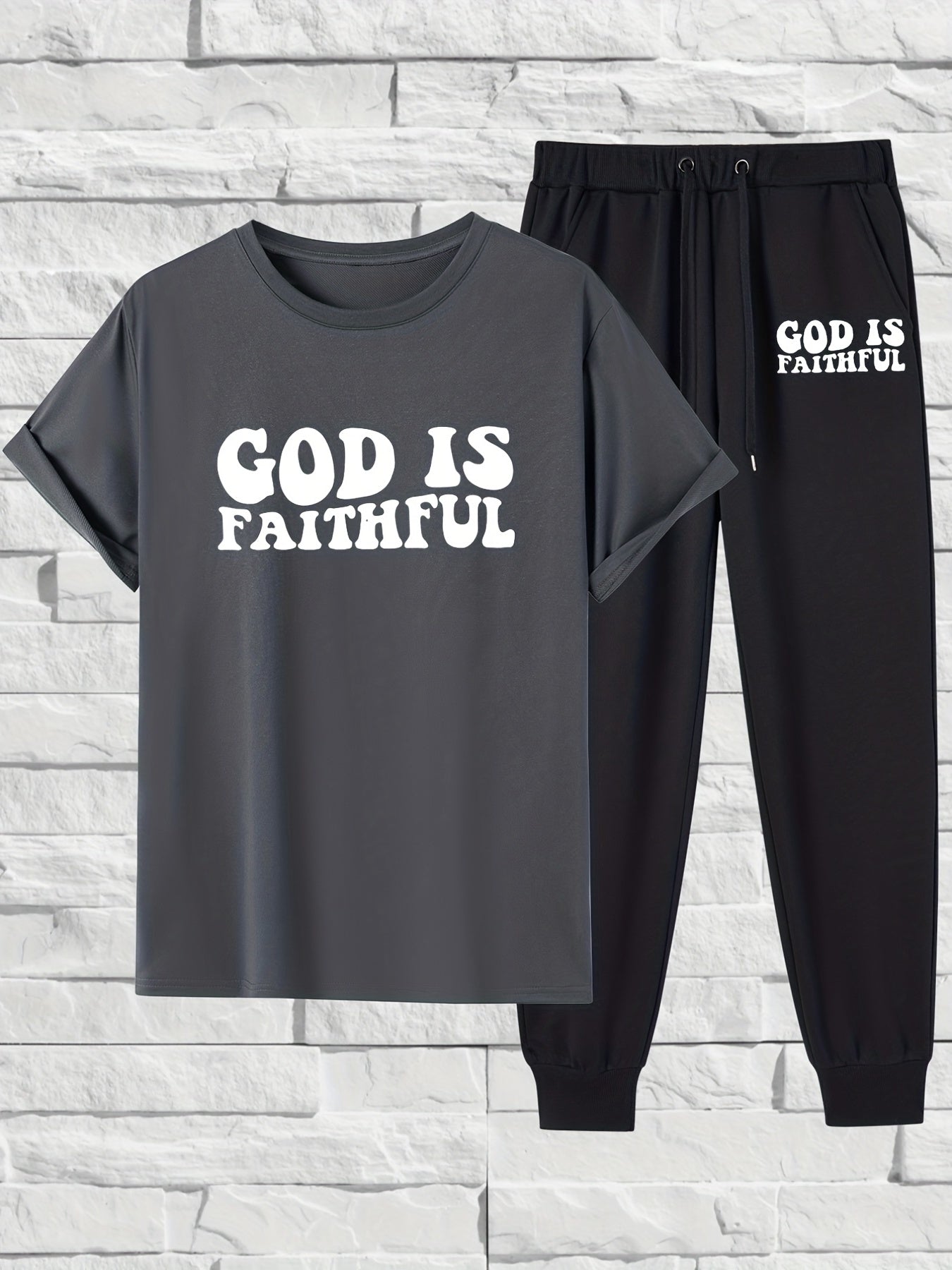 GOD IS FAITHFUL Men's Christian Casual Outfit claimedbygoddesigns