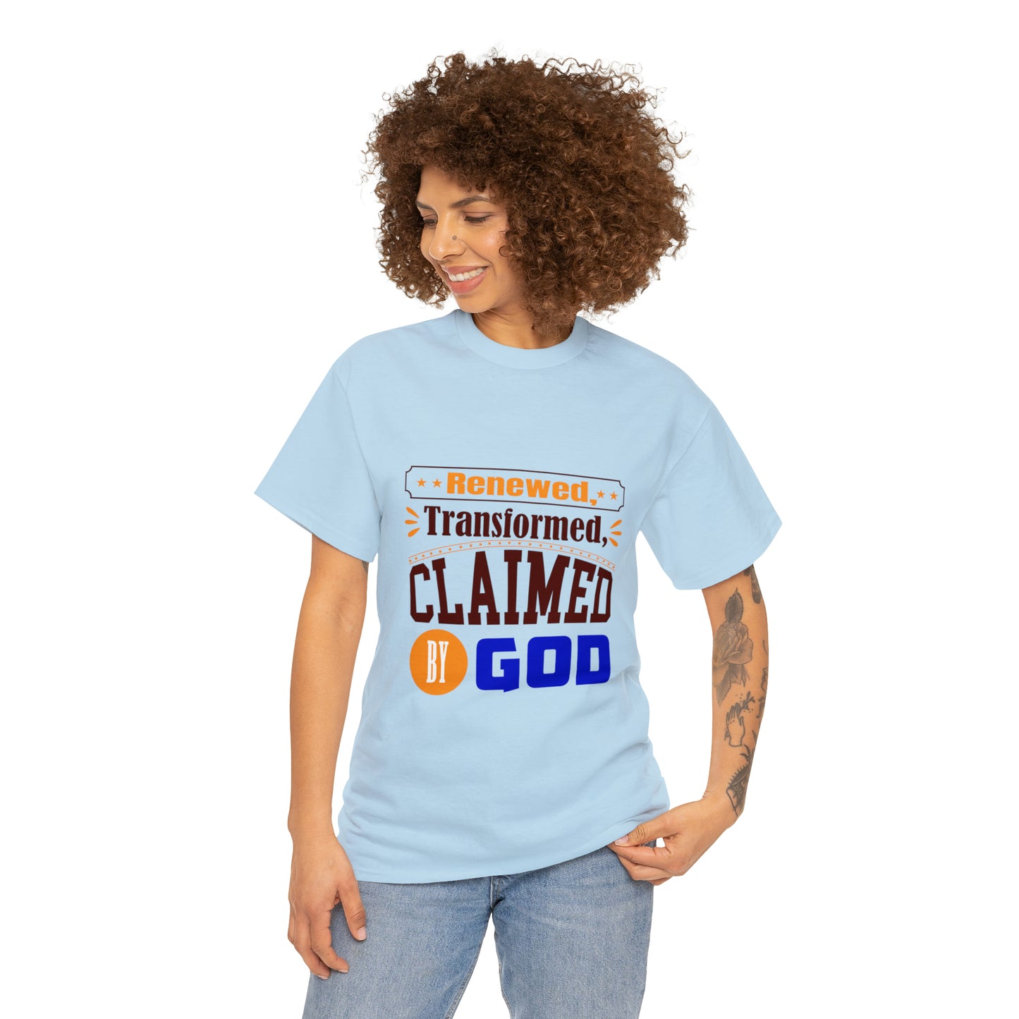 Renewed Transformed Claimed By God Unisex Heavy Cotton Tee