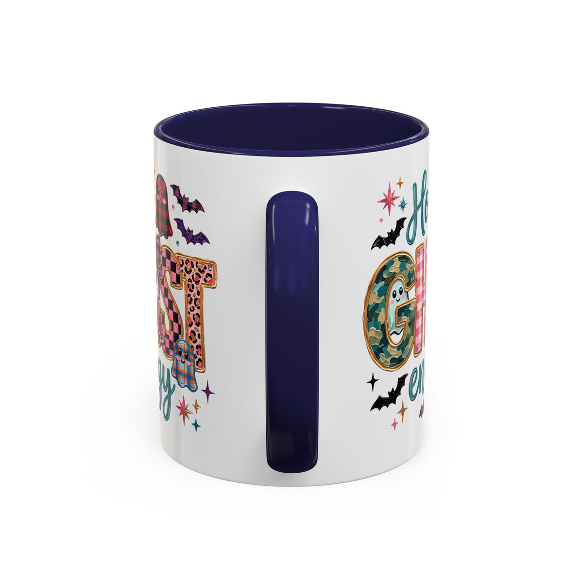 Accent Christian Coffee Mug — "Holy Ghost Energy" Halloween Cute Spooky Ceramic Mug (11/15oz)
