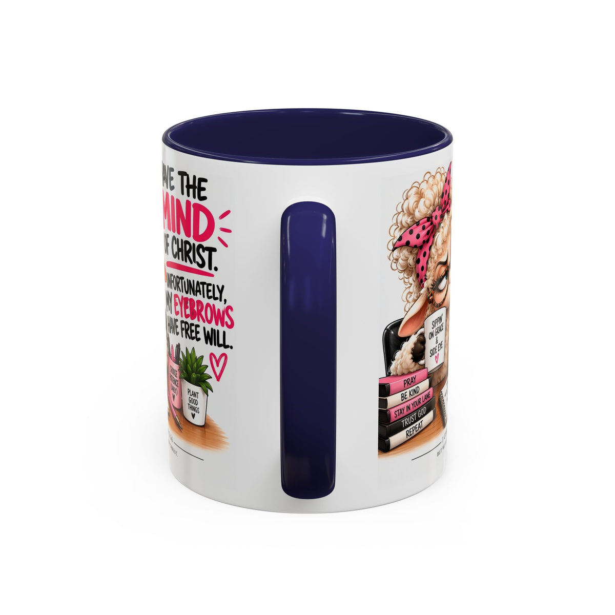 Christian Coffee Mug – "I Have the Mind of Christ" Funny Sheep Design (11/15 oz)