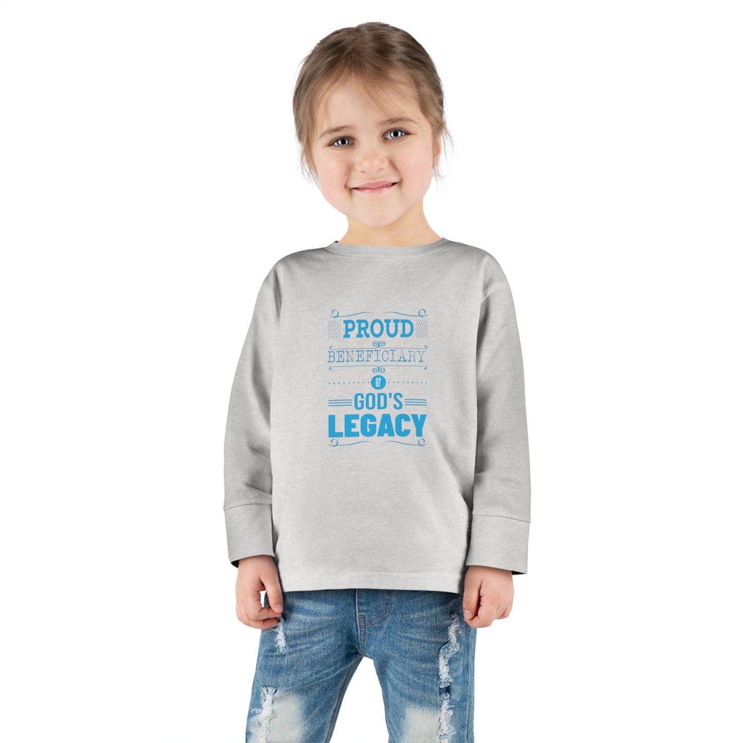 Proud Beneficiary Of God's Legacy Toddler Christian Sweatshirt Printify