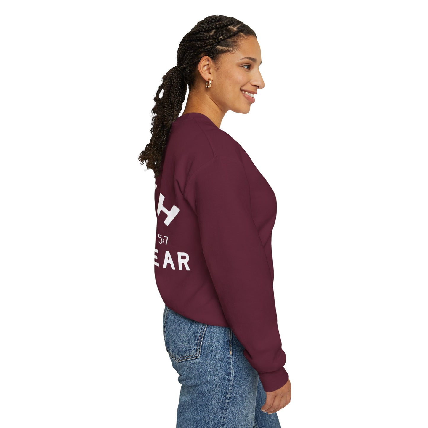 Faith Over Fear 3 Crosses  Unisex Heavy Blend™ Crewneck Christian Sweatshirt