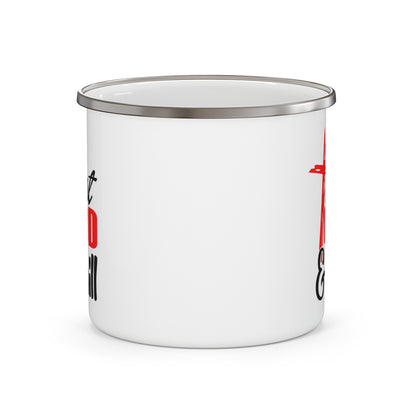 Trust Him And Chill Christian Enamel Camping Mug 12oz