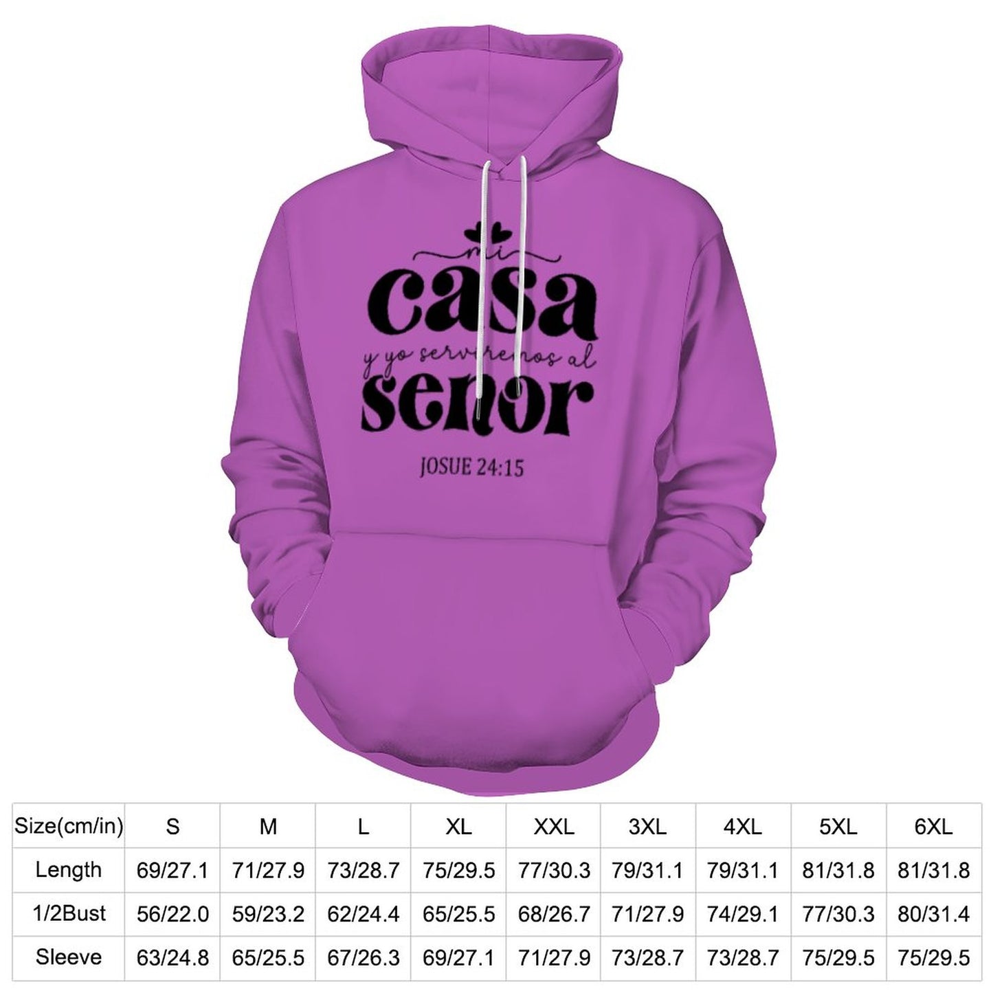 Mi Casa Y Yo Serviremos Al Senor Spanish Women's Christian Pullover  Hooded Sweatshirt