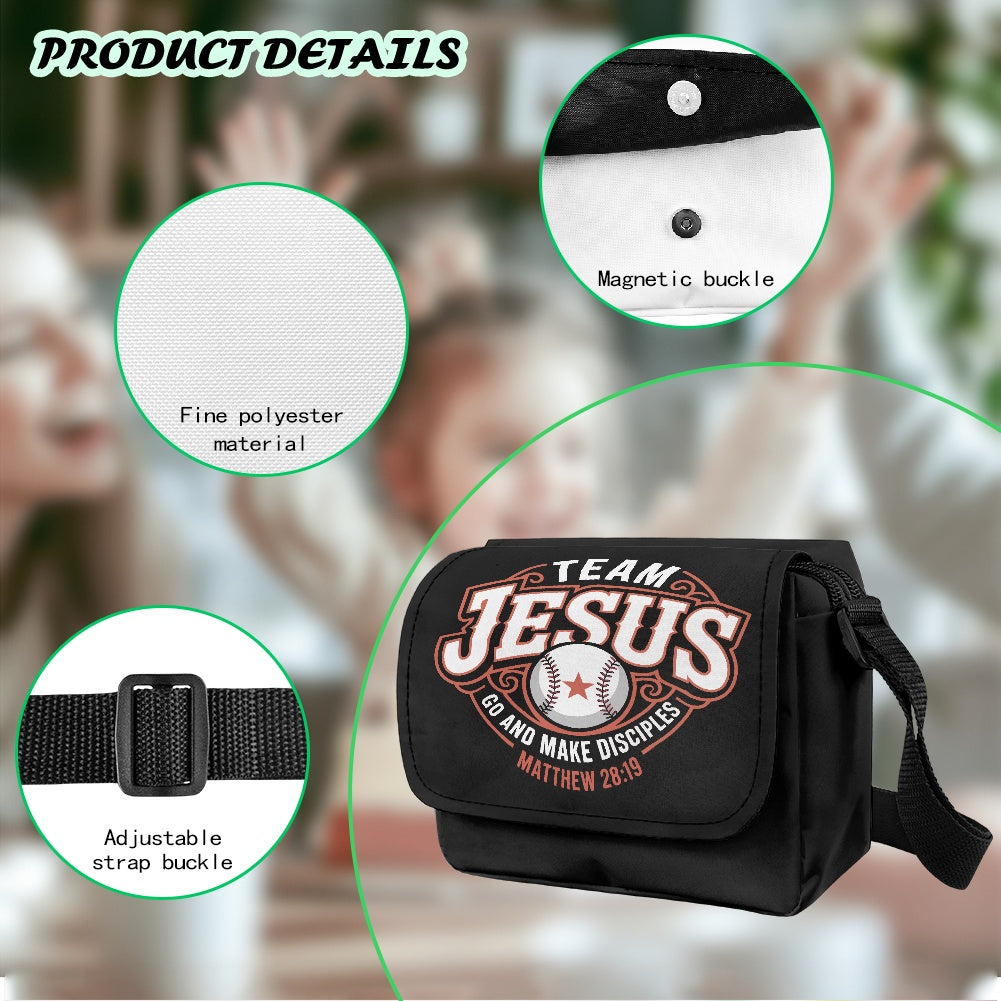 Team Jesus Christian Kids Flap Crossbody Bag