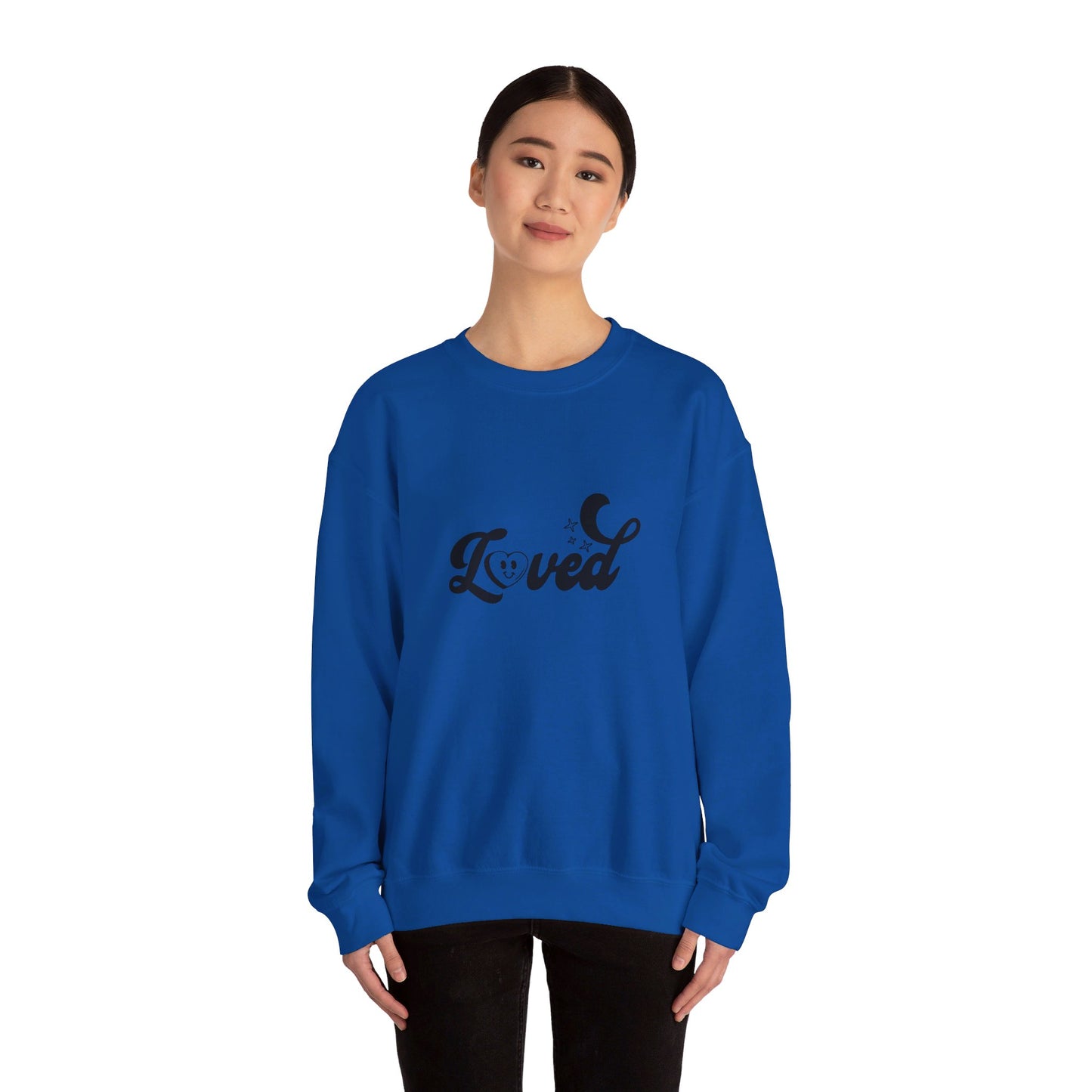 Romans 5:8 You Are Loved More Than You Will Ever Know Unisex Heavy Blend™ Crewneck Christian Sweatshirt