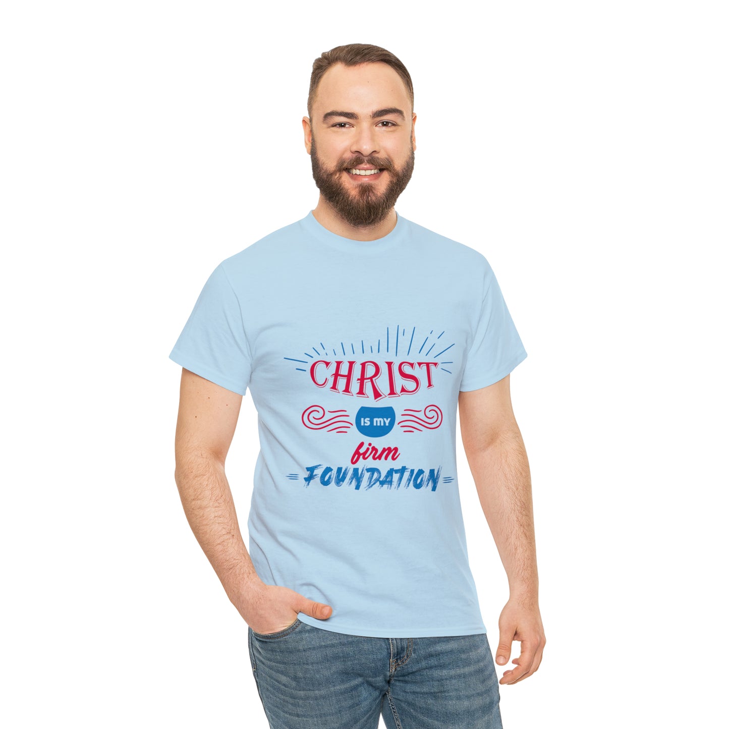 Christ Is My Firm Foundation Unisex Heavy Cotton Tee