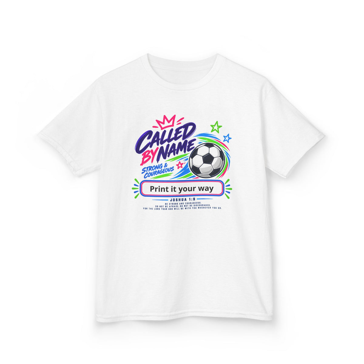 Youth Soccer T-Shirt — "Called By Name" Graphic Tee