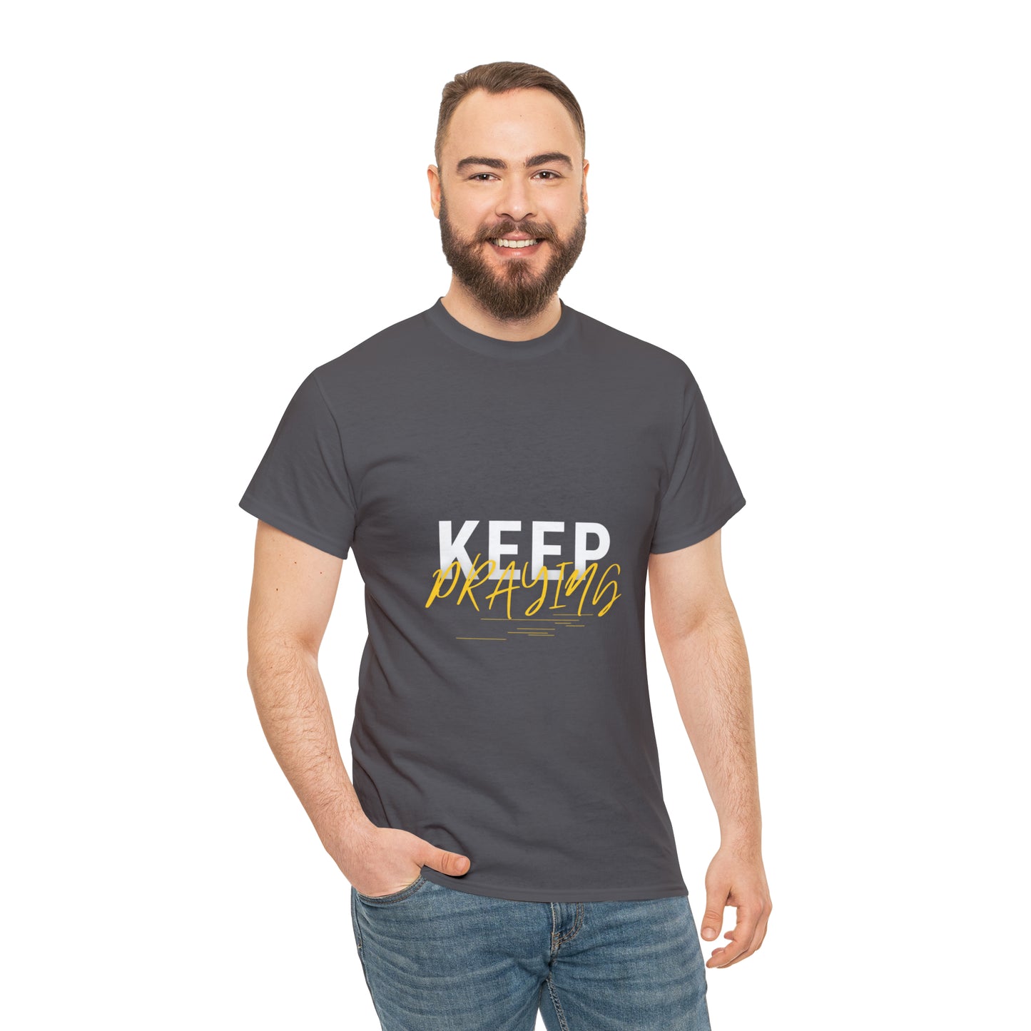 Keep Praying Unisex Heavy Cotton Tee Printify