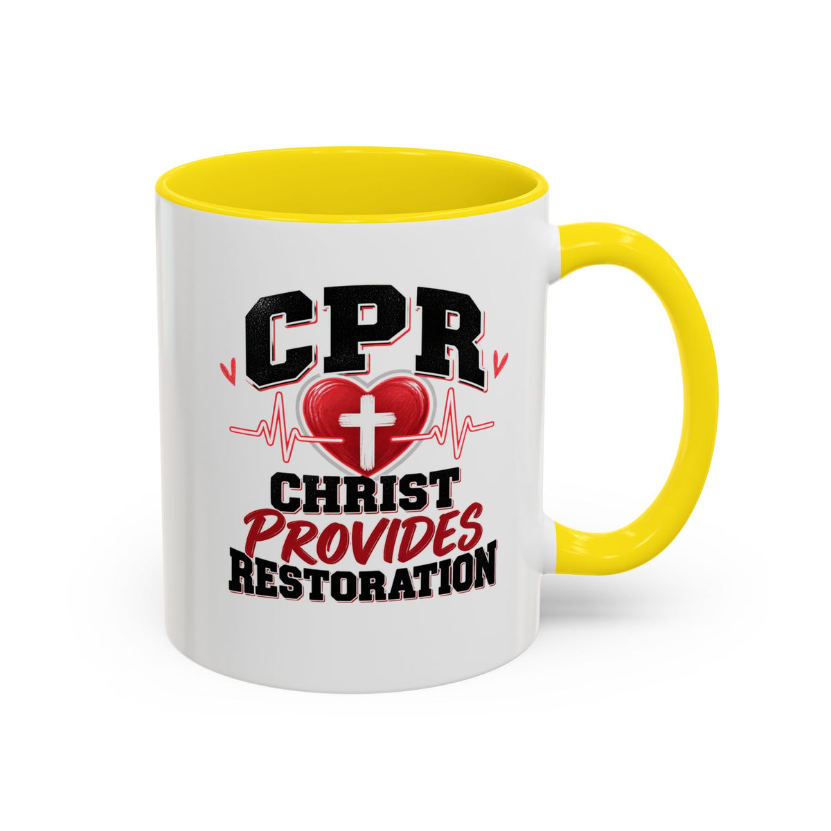 CPR Coffee Mug — "Christ Provides Restoration" Inspirational Christian Accent Mug (11oz)