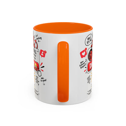 Decline the Devil Coffee Mug — "The Devil Has Requested to Follow You" (James 4:7)