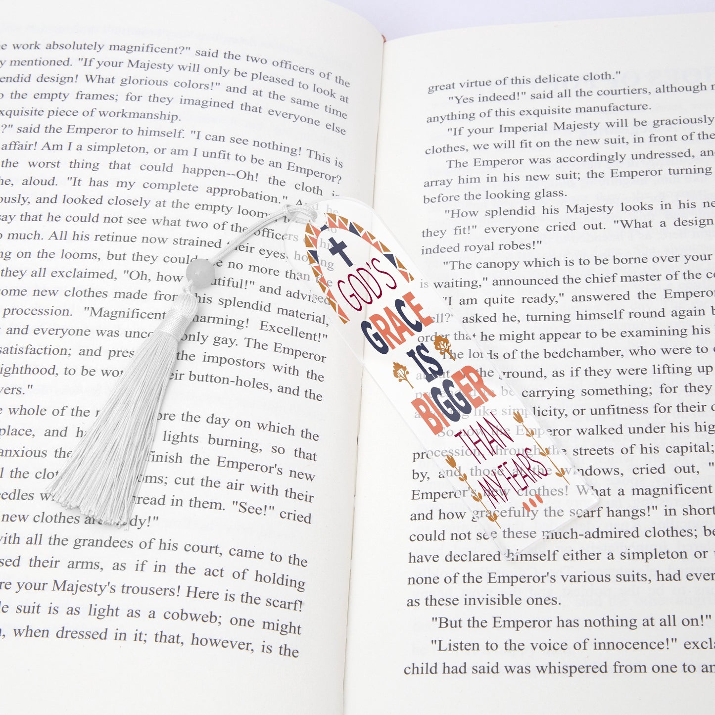 His Grace Christian Arch Acrylic Bookmark - ClaimedbyGodDesigns