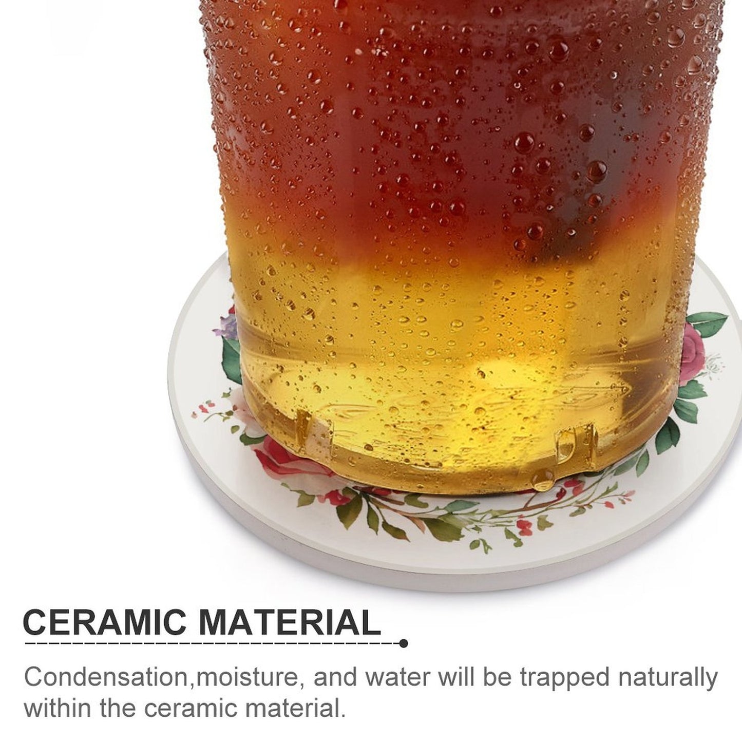 I Know My Redeemer Lives Christian Round Ceramic Coaster - ClaimedbyGodDesigns