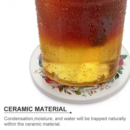 I Know My Redeemer Lives Christian Round Ceramic Coaster - ClaimedbyGodDesigns