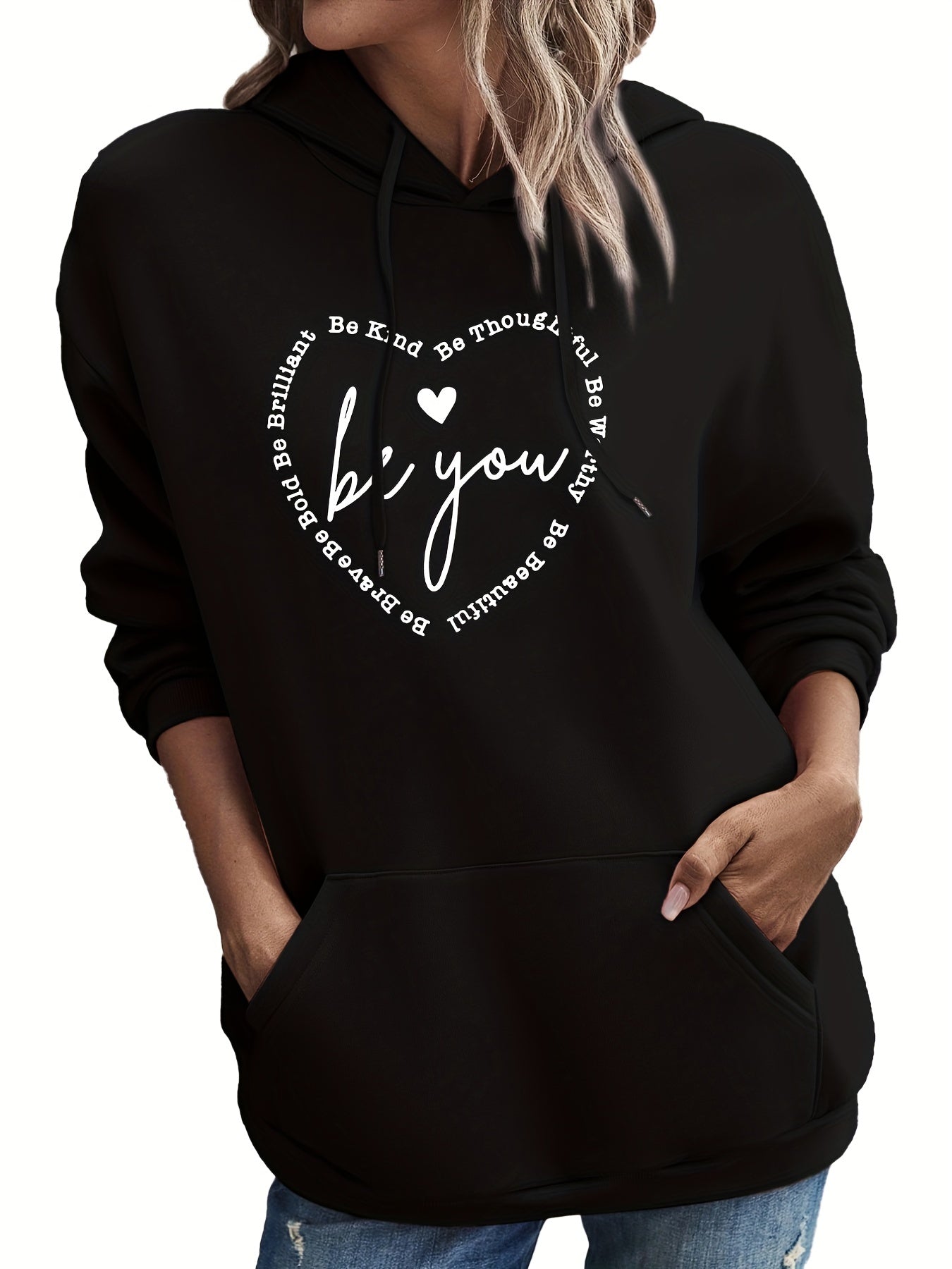 Be You Women's Christian Pullover Hooded Sweatshirt claimedbygoddesigns