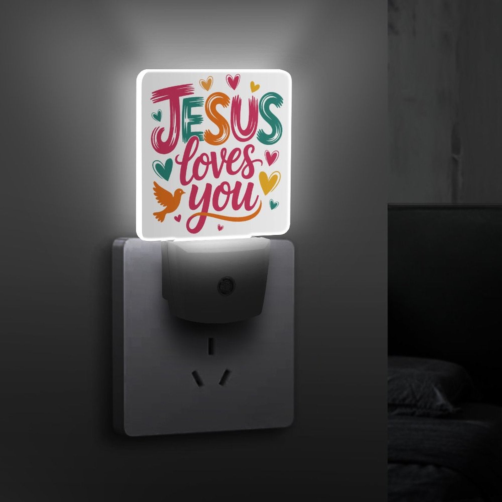 He Loves You Christian Night Light For Kids - ClaimedbyGodDesigns