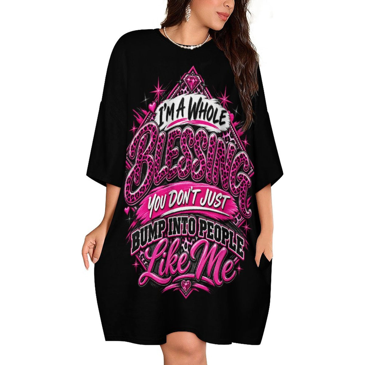 I'm A Whole Blessing You Don't Just Bump Into People Like Me One Size Women's Christian Flannel Nightdress