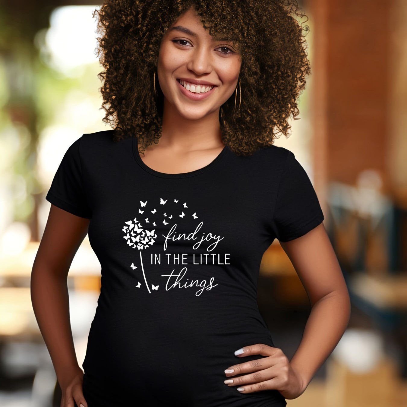 Find Joy In The Little Things Women's Christian Maternity T-Shirt claimedbygoddesigns